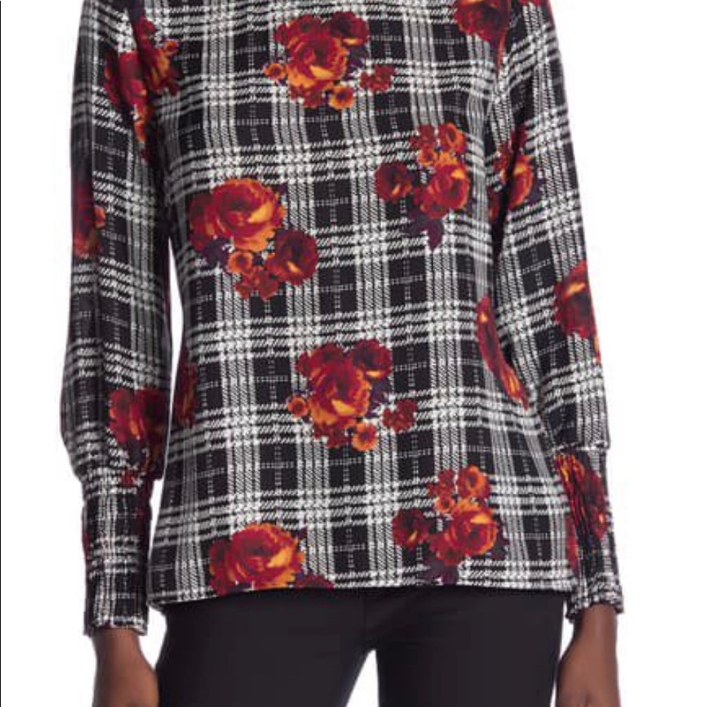 Pleione smock sleeve peplum woven blouse
